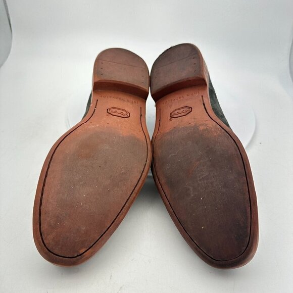 John Varvatos Men Size 7.5 Grey Suede Plain Toe Comfort Derby Dress Shoes - Picture 10 of 15